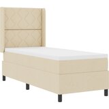 vidaXL Box Spring Postelja s Pločevinasto Blazino Krem 80x200 cm Tkanina, (22051941) | Shoptok.si