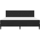  Krevetna konstrukcija s uzglavljem Crna 200 x 200 cm Baršun | shoptok.hr