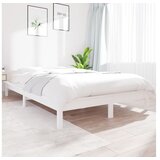 Posteljni okvir bel 160x200 cm trdna borovina | Shoptok.si