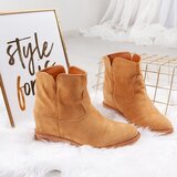 Resti Cowboy boots on an indoor wedge in camel Bluestone - Footwear 1 | shoptok.hr
