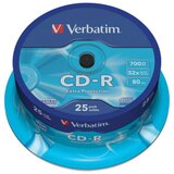 Verbatim CD-R 700 MB/80min 52x, spindle, 25/1, 43432 Cijene