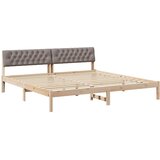  Okvir kreveta Smeđa i taupe 200 x 200 cm Masivna borovina | shoptok.hr