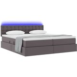  Krevet s prostorom za pohranu s LED-om Siva 180 x 200 cm - Siva 180 x 200 cm | shoptok.hr