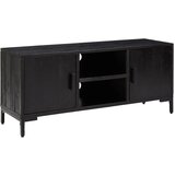 Maison Chic TV omarica - TV enota - Televizijska omarica črna 110x35x48 cm trdna borovina, (21700155) Cene