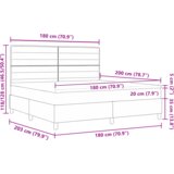 Box Postelja z vzmetnico z vzmetnico Temno siva 180 x 200 cm blago, (5000141791) Slike