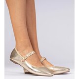 Gemre Golden women's ballet flats with rhinestones Marcelina | Shoptok.si