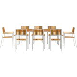 Vanjski set za objedovanje 9 pcs Smeđa Čvrsto drvo akacije | shoptok.hr