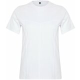Trendyol Curve White Piping Detailed Knitted T-shirt Cene