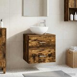  Umivaonik s montiranjem na zid Dimljeni hrast 49,5 x 35 x 63 cm | shoptok.hr