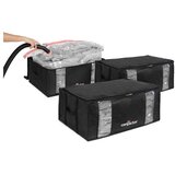 Compactor Črne vakuumske plastične škatle za shranjevanje v kompletu 3 ks 65x45x27 cm Black Edition – | Shoptok.si