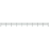 vidaXL ograjni paneli s stebrički železo 15,3x0,8 m zeleni | Shoptok.si