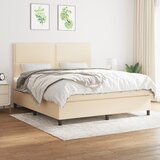 Maison Chic Box spring postelja - Vzmetna postelja z vzmetnico krem 180x200 cm blago SL20942, (21880877) | Shoptok.si