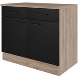 Flex-Well Kuhinjska Spodnja Omarica Capri, Črna, Hrast | Shoptok.si