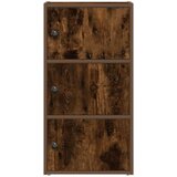 vidaXL Knjižna omara dimljeni hrast 40x24x77 cm inženirski les | Shoptok.si