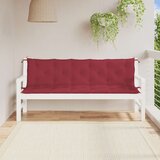  Jastuk za vrtnu klupu boja vina 180x(50+50)x7 cm tkanina Oxford | shoptok.hr