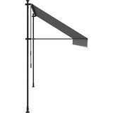 Tenda na uvlačenje antracit 350 x 150 cm od tkanine i čelika | Eponuda.com