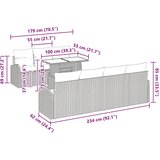  Sjedeća garnitura za vrt 8 kom. Smeđa Poli ratan | shoptok.hr