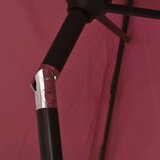  Vrtni suncobran s LED svjetlima i čeličnom šipkom 300 cm bordo | shoptok.hr