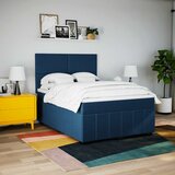  Krevet s oprugama i madracem plavi 140 x 190 cm od tkanine | shoptok.hr