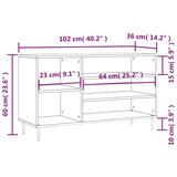 Ormarić za cipele boja betona 102x36x60 cm konstruirano drvo | shoptok.hr