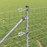  Ograda s postovima Srebrno 1 x 25 m Čelik | shoptok.hr