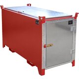 eurokraft pro lakiran zaboj za svetilne cevi, prostornina 900 l, 1100 kosov Ø 25 mm / 500 kosov Ø 37 mm, dxšxv 1700 x 770 x 975 mm, ognjeno rdeča barv | Shoptok.si