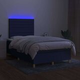  Box spring postelja z vzmetnico LED modra 120x200 cm blago, (20897167) | Shoptok.si