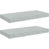  Plutajuće zidne police 2 kom boja betona 50 x 23 x 3,8 cm MDF | shoptok.hr