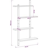  Zidna polica Staro drvo 61 x 13 5 x 105 5 cm Prerađeno drvo - Staro drvo 61 x 13 5 x 105 5 cm | shoptok.hr