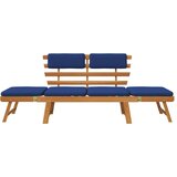 vidaXL vrtna klop z blazinami 2 v 1 190 cm trden akacijev les | Shoptok.si