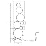  Ondaluce - LED prigušiva stojeća lampa POIS LED/52W/230V 160 cm srebrna | Eponuda.com