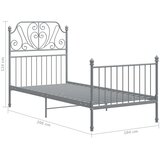  Okvir za krevet sivi metalni 100 x 200 cm | Eponuda.com