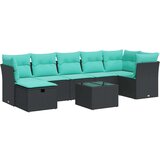  Vrtna sedežna garnitura 8-delna z blazinami črn poli ratan, (22048215) | Shoptok.si