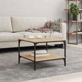 vidaXL Klubska mizica sonoma hrast 55x55x40 cm inženirski les | Shoptok.si