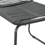  5-dijelni vrtni blagovaonski set od PVC ratana crno-smeđi | shoptok.hr