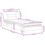  Krevet s madracem bijelo-crni 80 x 200 cm od umjetne kože | shoptok.hr