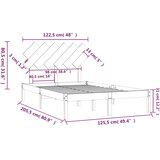  Okvir za krevet bijeli 120 x 200 cm od masivnog drva | Shoptok.si