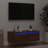 Maison Chic TV omarica - TV stojalo - Televizijska omarica z LED lučkami rjav hrast 75x35,5x25 cm, (21701809) | Shoptok.si