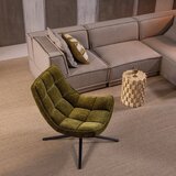 WOOOD Zelena okretna fotelja od šenila Maudi – | shoptok.hr