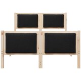  Krevetna konstrukcija s uzglavljem Crna 120 x 200 cm tkanina Smeđa | Shoptok.si