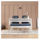 Woody Fashion Trpezarijska klupa Vina 1048 110x48x40cm Bijelo-Tamnoplava | Eponuda.ba