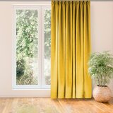  Curtain MILANA color mustard style classic flex 7.5 cm with double pleat chenille 560x245 HOMEDE | shoptok.hr