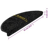  Prostirke za stepenice 10 kom 65x21x4 cm Crne poluokrugle velike | shoptok.hr