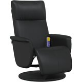 Maison Chic masažni naslanjač - Relax naslanjač z naslonom za noge črno umetno usnje, (22061835) | Shoptok.si