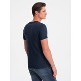 Ombre Classic BASIC men's cotton T-shirt - navy blue | Shoptok.si