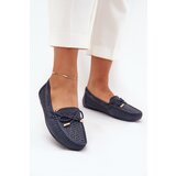 Boto Women's moccasins with perforated pattern and lacing in navy Mirisa | shoptok.hr