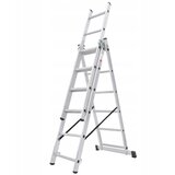 KADAX aluminijasta lestev univerzalna 3x6 zložljiva dvostranska močna + kavelj, (5000346197) | Shoptok.si