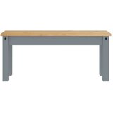 vidaXL Blagovaonska klupa Panama sivi 105x30x45 cm od masivne borovine | shoptok.hr