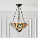 Endon 70750 - Luster na lancu Tiffany HECTOR 3xE27/60W/230V, prečnik 40 cm | Eponuda.com
