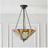 70750 - Luster na lancu Tiffany HECTOR 3xE27/60W/230V, prečnik 40 cm